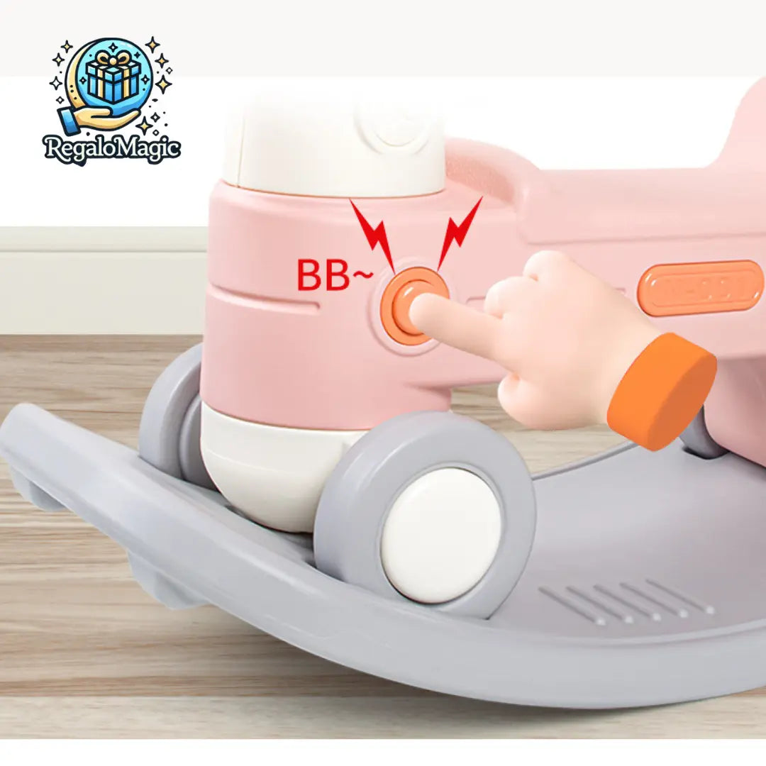 Caballo mecedor infantil de plástico resistente, regalo perfecto para niños y niñas