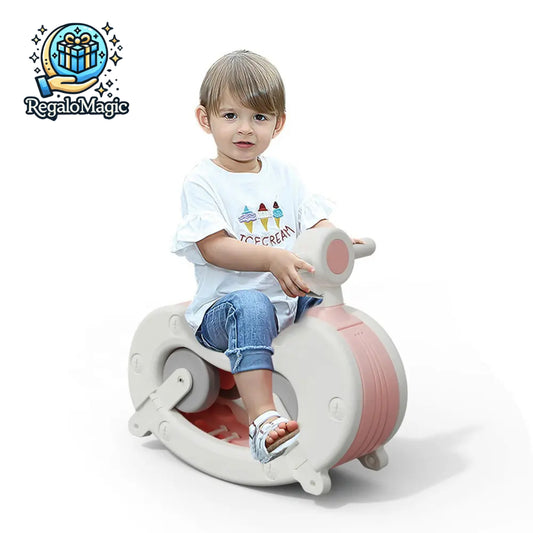 Juguete infantil 2 en 1 tipo coche de paseo y caballo mecedor para niños de 2 a 5 años